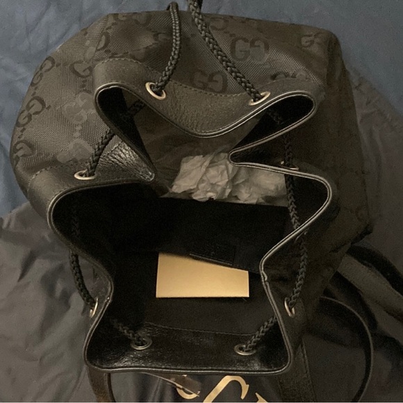 Gucci off the grid bucket drawstring backpack- black - - Picture 9 of 10